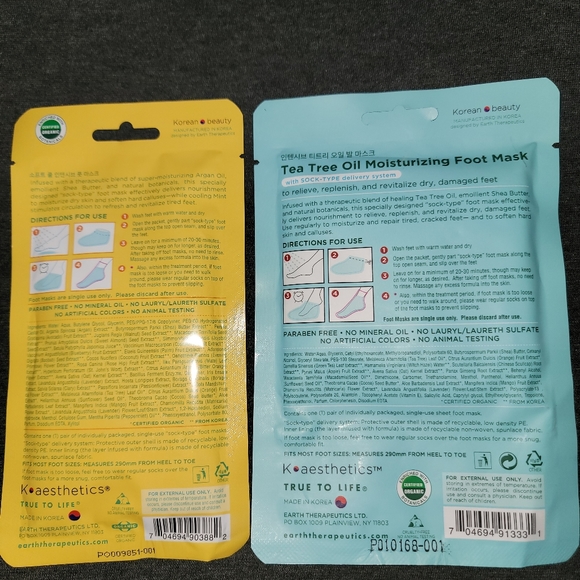 Spongeables Pedi-Scrubs & Earth Therapeutics Foots Masks - NEW SET OF 6 - Picture 5 of 7